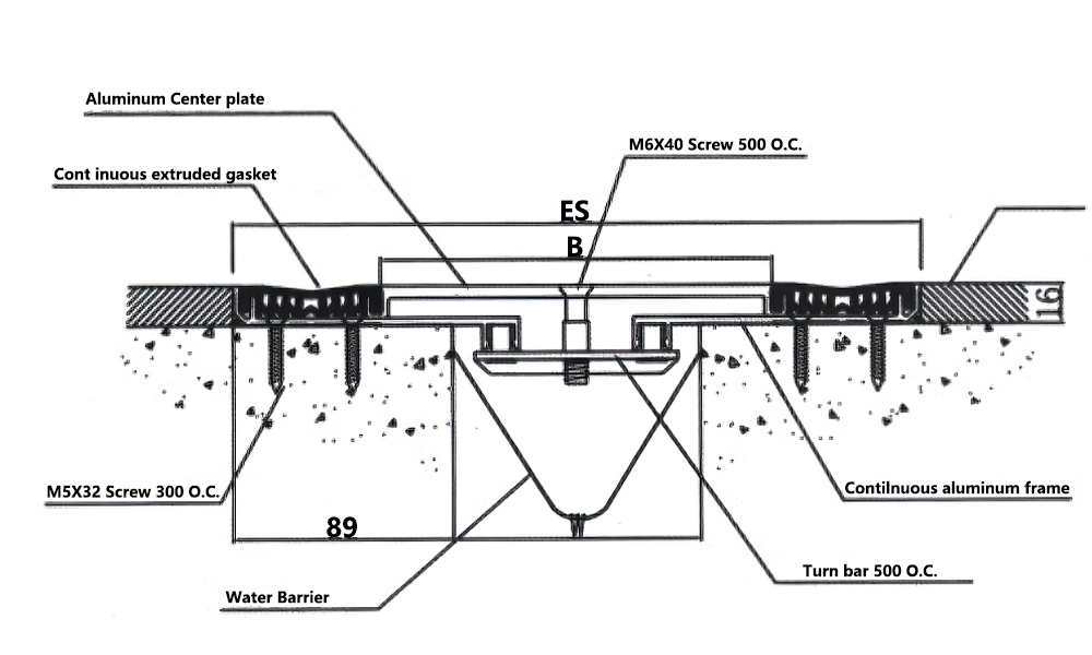 Flush twinlinefloor expansion joint covers-2